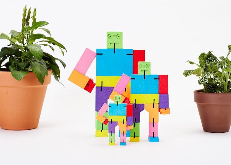Multicolored Cubebot by David Weeks